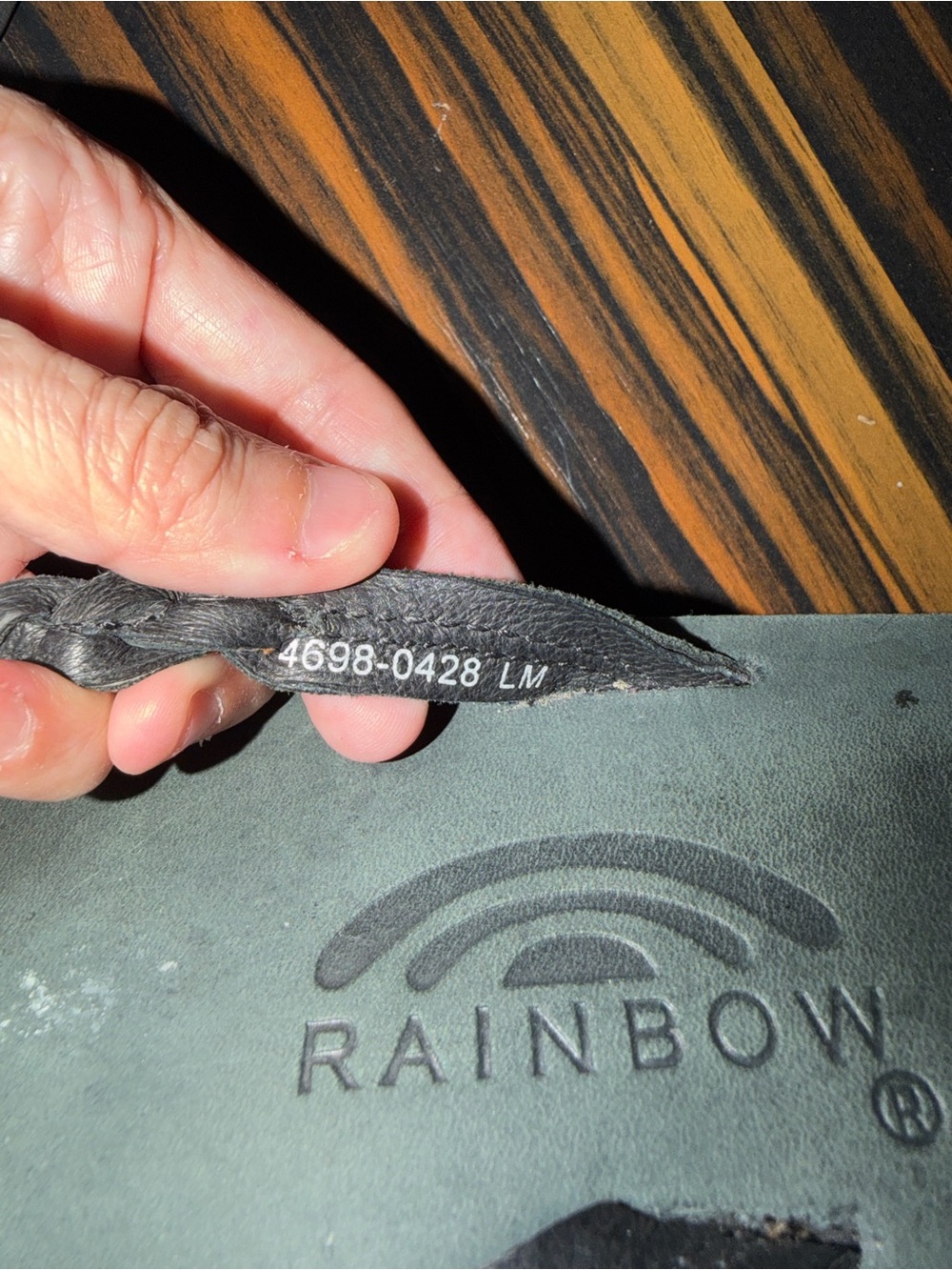 Rainbow Flirty Braidy Single Layer 1/2" Narrow Strap w/Braid Med 6.5-7.5 Black - Picture 11 of 13